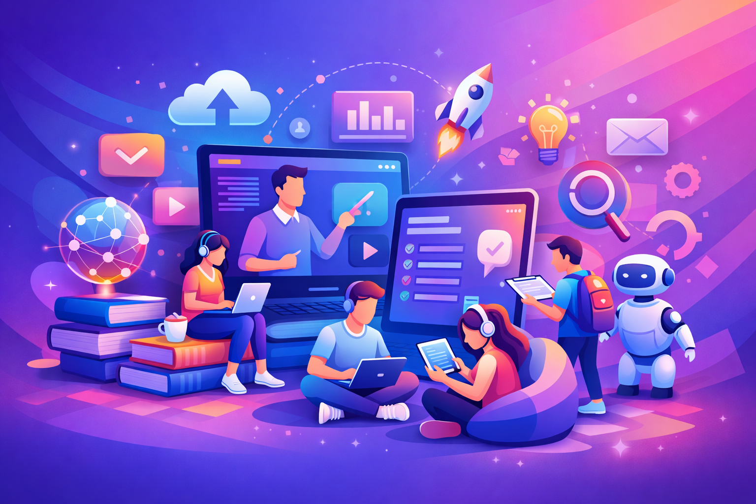 Digital learning illustration